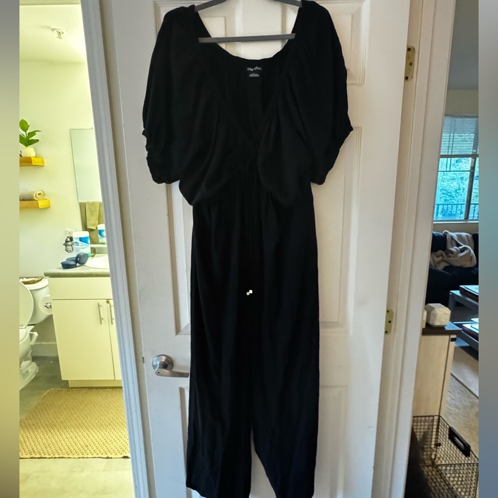 City Chic Womens Black Cut Out Jumpsuit - Picture 2 of 11